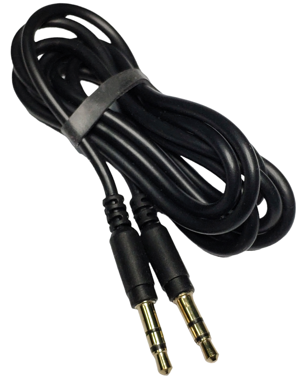 Кабель аудіо AUX стерео 3-pin TRS male 3.5mm mini-jack 1м чорний, фото 1
