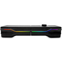 Компьютерные колонки 2.0 Media-Tech ARAGOR Soundbar с Bluetooth 8Вт RGB Light Black (MT3175)