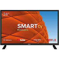 Телевізор Smart-TV 24 Satelit 24H8000ST HD T2 Android 12 2х5Вт HDMI USB Wi-Fi DVB-T DVB-T2 Black