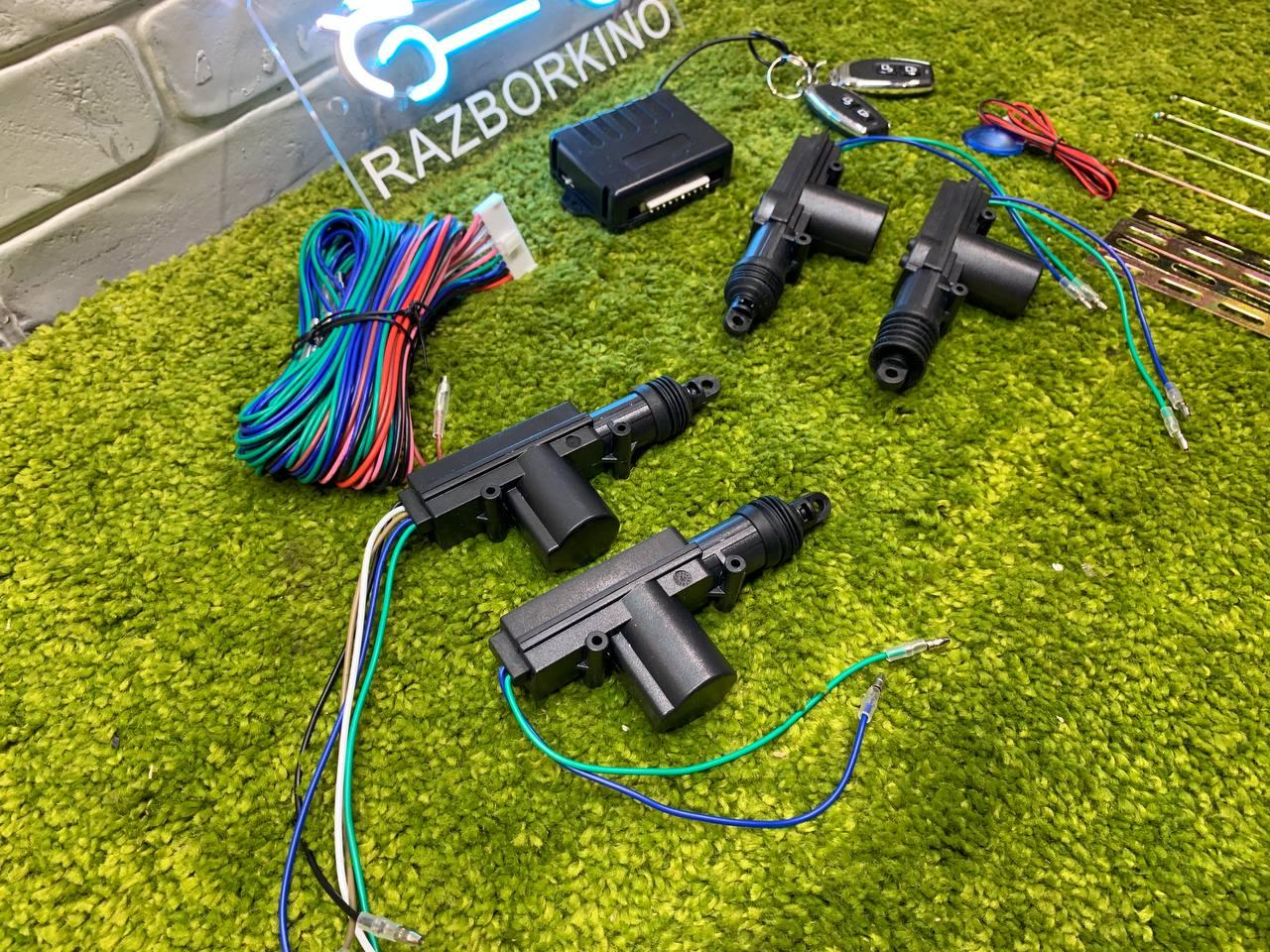 Універсальна система центрального замку 12V, 4 актуатори + 2 брелоки, фото 1