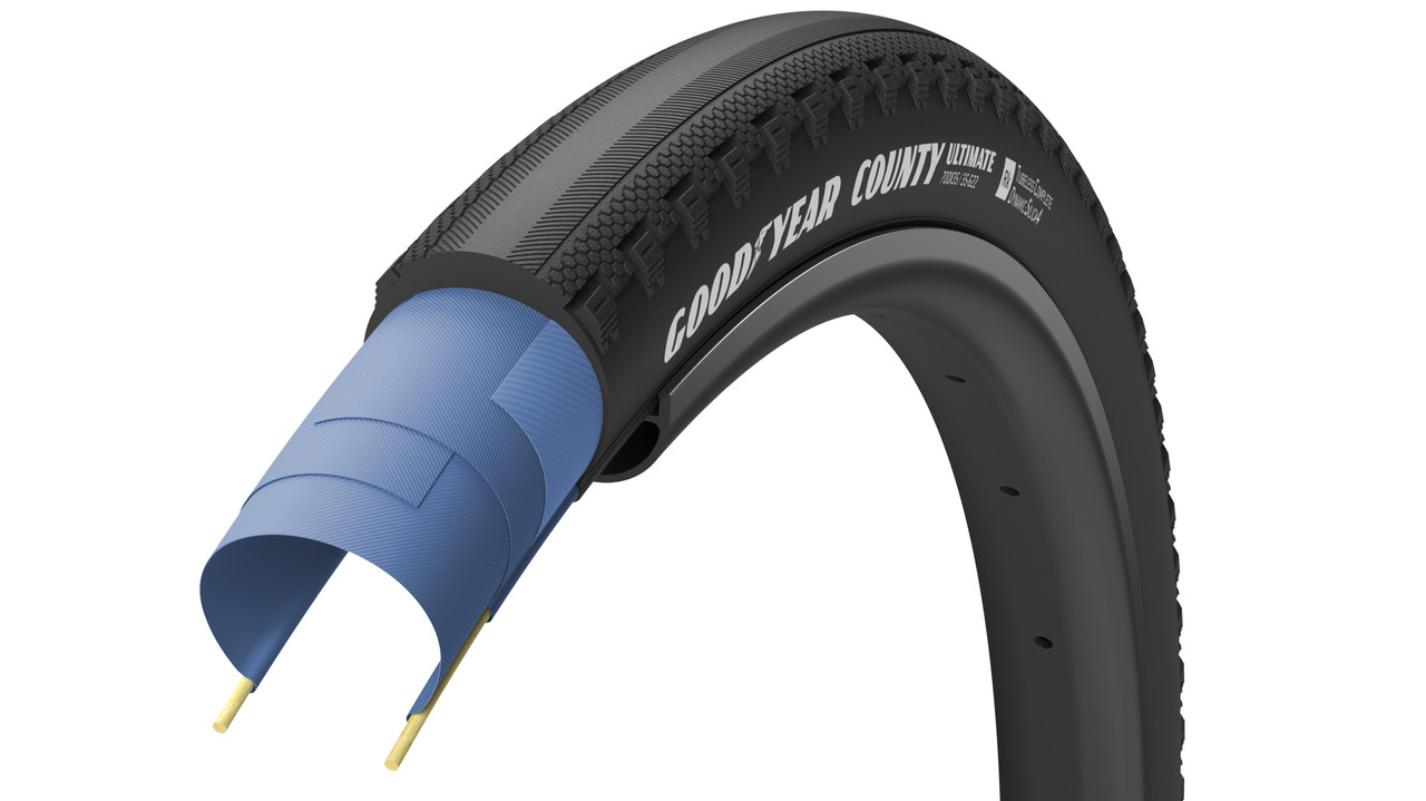 Велошина 700x40 (40-622) GoodYear County Tubeless Ready Folding Black, 60tpi