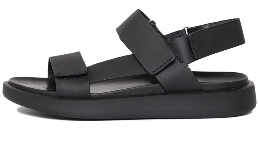 Чоловічі чорні сандалі з високоякісної натуральної шкіри Bertoni