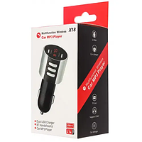 Авто FM модулятор Bluetooth X18 + 2USB 2.1 A (Чорний) pkd