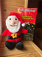 Мягкая игрушка ночник-проектор Дед Мороз Feliz Navidad pkd