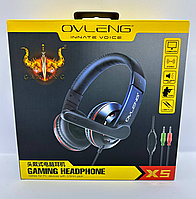 Ігрові навушники з мікрофоном Ovleng X5 Black pkd