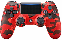 Многофункциональный джойстик DualShock 4 для Sony PS4 V2 Красный камуфляж Bluetooth NEW С ЛОГОТИПОМ pkd