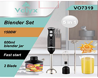 Блендер погружной 5в1 универсальный Blender Set VOLYX VO7319 1500W BLACK pkd