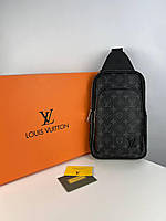 Сумка слинг мужская Louis Vuitton черная матовая