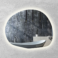 Зеркало в ванную на стену с подсветкой модель №23