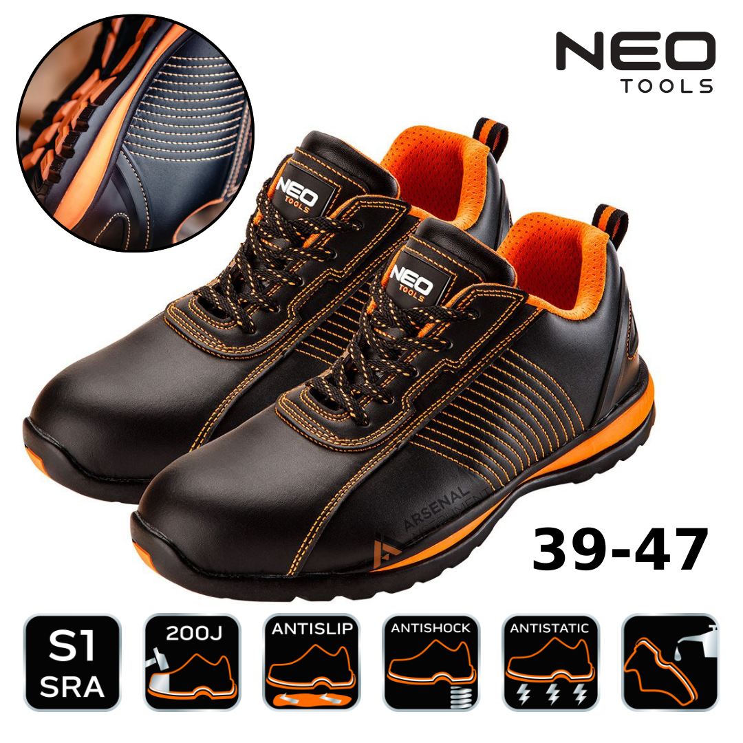 Черевики робочі, шкіряні, SВ, сталевий підносок, розмір 44 NEO Tools 82-105, фото 1