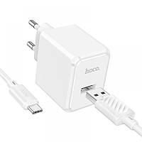 KR Сетевое Зарядное Устройство Hoco CS11A 1USB 2.1A+USB to Type-C