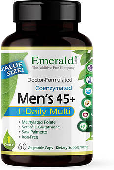 Біодоступні щоденні вітаміни преміумкласу Emerald Labs Men's 45+ 1-Daily Multi 60 капсул