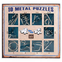 Набор головоломок 10 Metall Puzzles blue 10 головоломок Eureka 3D Puzzle 473356 , Toyman