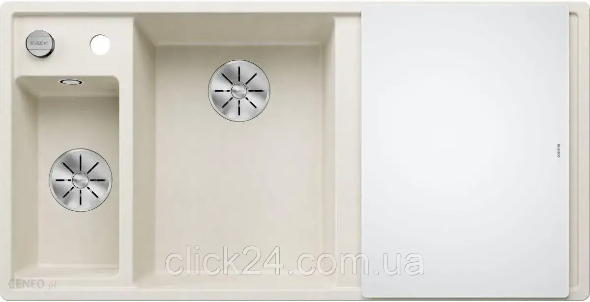 Кухонна мийка Blanco Axia III 6 S Silgranit Delikatny Biały + Deska Szklana 527043