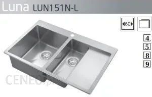 Кухонна мийка Aquasanita LUNA LUN151N-L