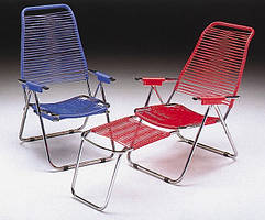 Шезлонг Monica B (Синій) (метал+шнур ПВХ) київ