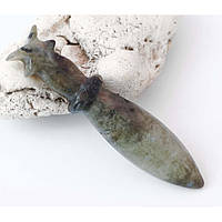 Нож магический из природного камня нож ритуальный для магии лабрадорит