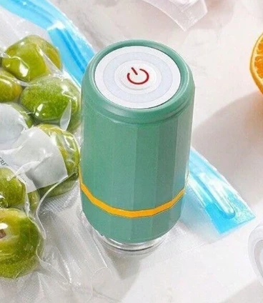 Домашній вакууматор для продуктів VACUUM SEALER бірюзовий
