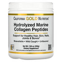 Пептиды из морского коллагена премиального качества без вкусовых добавок California Gold Nutrition (Hydrolyzed