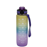 Пластиковая бутылка для воды 0,9 литра с трубочкой с силиконовым поильником 6921J Спортивная бутылка для воды