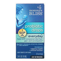 Капли с пробиотиками, На каждый день, Для новорожденных и старше, Mommy's Bliss, 0,34 ж. унц.(10 мл)