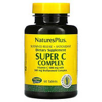 Супер комплекс витамина С с биофлавоноидами, Super C Complex, Nature's Plus, 1000\500 мг, 60 таблеток