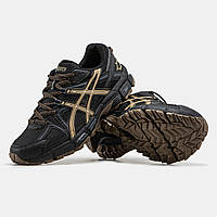 Кроссовки мужские Asics Gel-Kahana 8 черно золотой Спортивные кросы асикс гель кахана Легкие кроссовки на лето