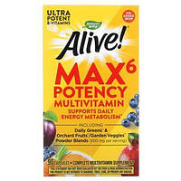 Мультивитамины без железа Nature's Way (Alive! Max6 Dailiy Multi-Vitamin) 90 капсул