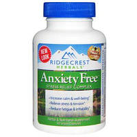 Комплекс для снижения стресса RidgeCrest Herbals (Anxiety Free) 60 капсул