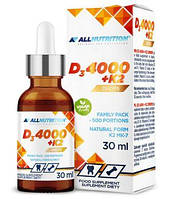 Витамин Д3 из К2 Allnutrition (D3 4000 drops K2) 30 мл