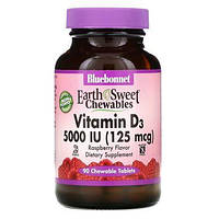 Витамин Д3 Bluebonnet Nutrition (Vitamin D3) 5000 МЕ 90 жевательных таблеток