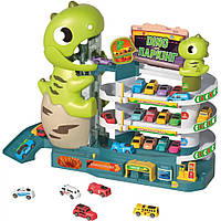 Игровой набор Паркинг Dino ZIPP Toys 3311A, электрический, 6 машинок, Vse-detyam
