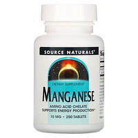 Марганец Source Naturals (Manganese) 10 мг 250 таблеток