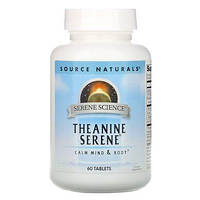 Теанин Серен, Theanine Serene W/ Relora, Source Naturals, 60 таблеток