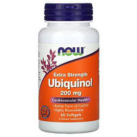 Убихинол Now Foods (Ubiquinol) 200 мг 60 капсул