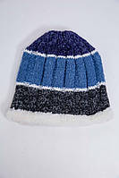 Детская шапка, серо-синего цвета, из шерсти, 167R7777