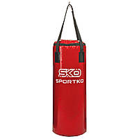 Мешок боксерский Цилиндр ременное крепление Бочонок SPORTKO MP-6 цвет красный ds