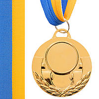 Заготівка медалі зі стрічкою Zelart AIM C-4846 колір золотий ds
