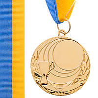 Заготовка медали с лентой Zelart PLUCK C-4844 цвет золотой ds