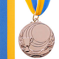 Заготовка медали с лентой Zelart PLUCK C-4844 цвет серебряный ds