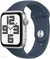 Часи APPLE Watch SE 2 generacji GPS Koperta 44mm z aluminium w kolorze srebrnym z paskiem sportowym w kolorze sztormowego błękitu 