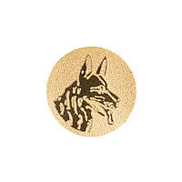 Жетон-наклейка 25мм Zelart Собаки 25-0039 цвет золотой ds
