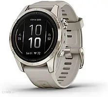 Часи Garmin Epix Pro Gen 2 42 mm Sapphire Jasnołoty z Jasnopiaskowym Paskiem (0100280211)