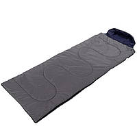 Спальний мішок-ковдра з капюшоном CHAMPION Average SY-4083 колір сірий ds