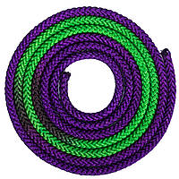 Скакалка для художественной гимнастики Zelart C-1657 цвет фиолетовый-зеленый ds