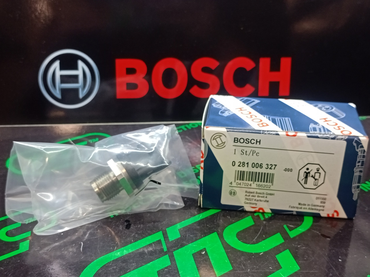 Датчик тиску палива 0281006327 (02810026327) СR BOSCH CUMMINS, DODGE, FORD, HYUNDAI, KOMATSU TATA, фото 1
