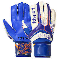 Перчатки вратарские с защитой пальцев FDSPORT FB-873 размер 9 цвет синий-белый ds