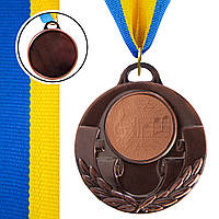 Медаль спортивная с лентой Zelart AIM Музыка C-4846-0067 цвет бронзовый ds