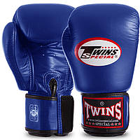 Перчатки боксерские кожаные TWINS BGVL3 размер 18 унции цвет синий ds