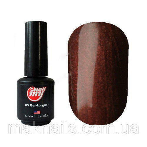 Гель-лак My Nail System № 33 коричневый с розовым микроблеском 9мл